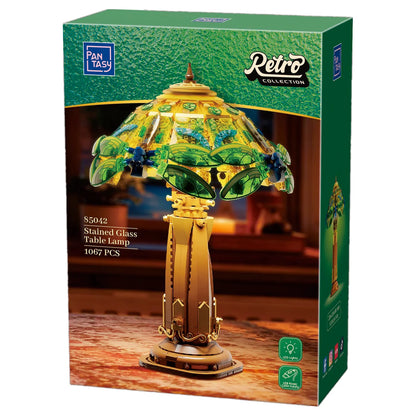 85042 PANTASY Retrò - Lampada da Tavolo in Vetro Tiffany