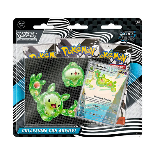 Collezione Pokemon - Collezione con Adesivo - Luce Nera e Fuoco Bianco - Italiano