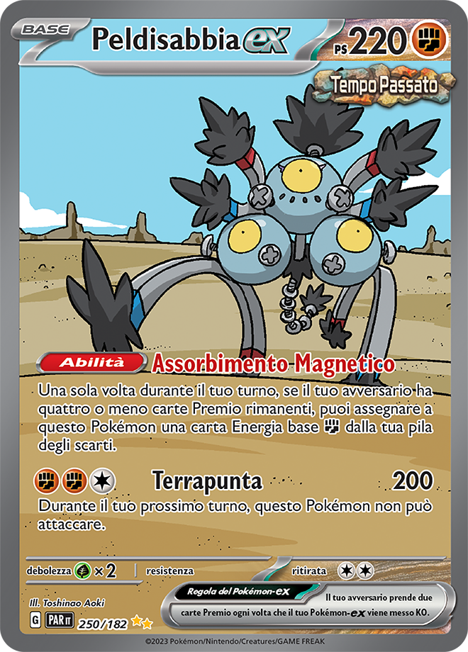 Carta Pokemon - Paradosso Temporale - 250/182 - PELDISABBIA EX - Italiano