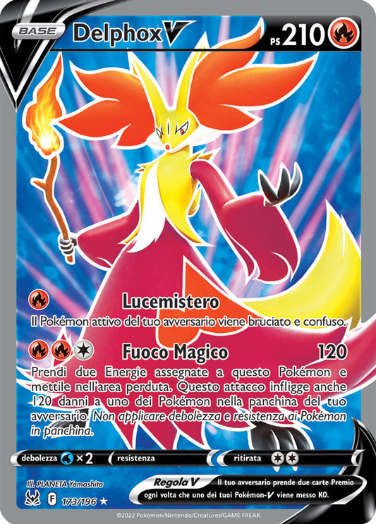 Carta Pokemon - Tempesta Argentata - 173/196 - DELPHOX V - Italiano