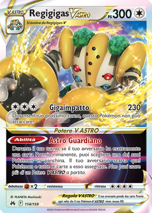Carta Pokemon - Zenit Regale - 114/159 - REGIGIGAS V ASTRO - Italiano