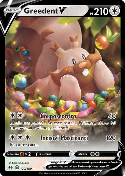 Carta Pokemon - Zenit Regale - 120/159 - GREEDENT V - Italiano