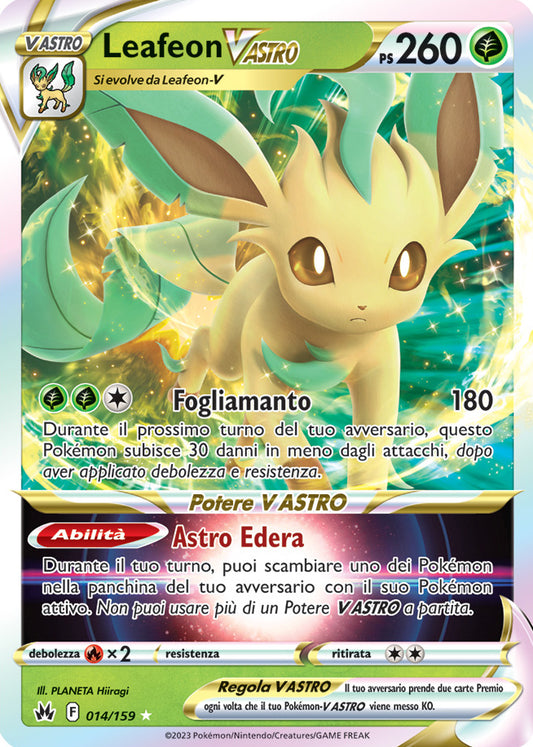 Carta Pokemon - Zenit Regale - 014/159 - LEAFEON V ASTRO - Italiano