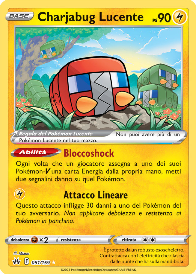 Carta Pokemon - Zenit Regale - 051/159 - CHARJABUG LUCENTE - Italiano