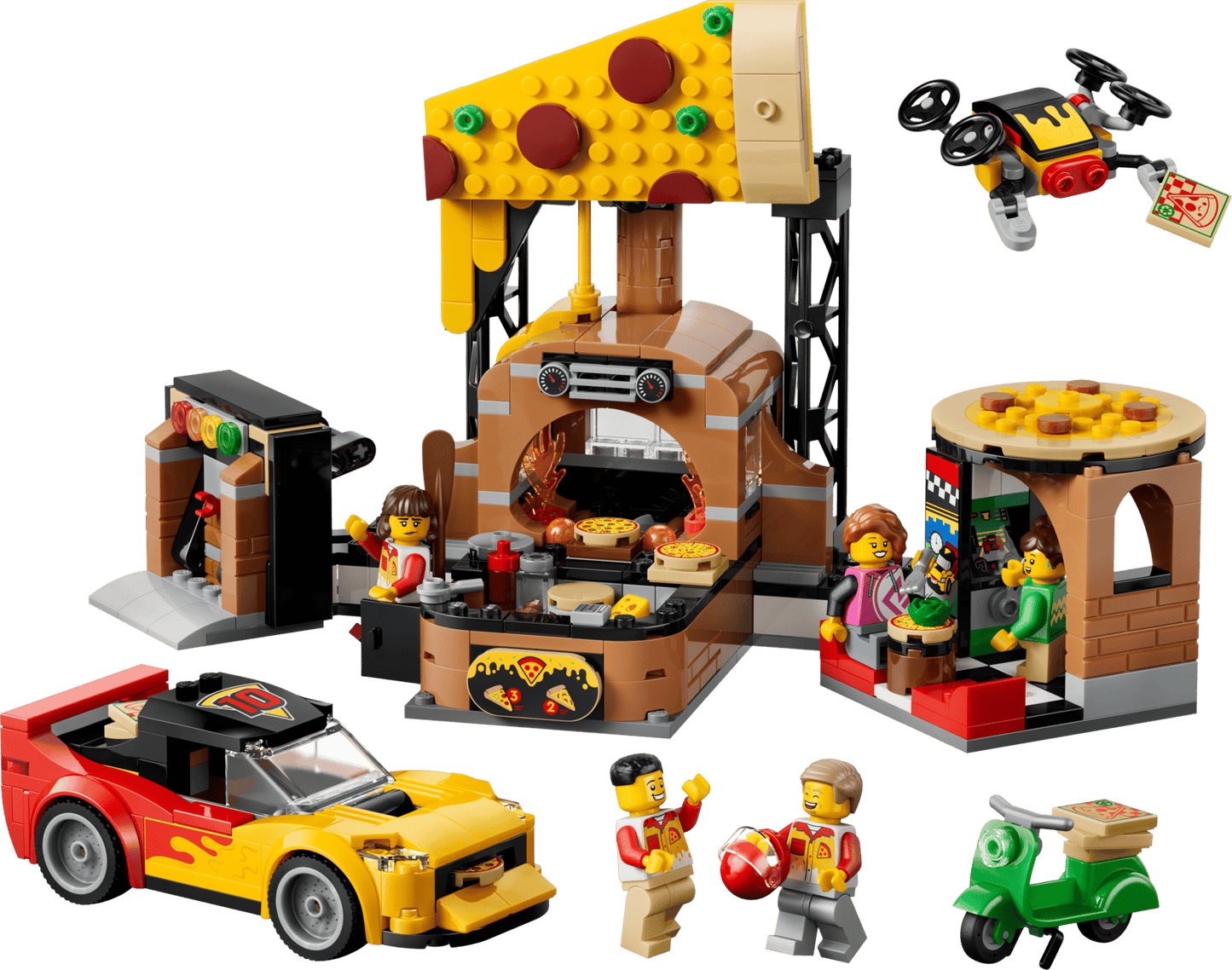 DISPONIBILE DA GIUGNO 2026 - 60496 LEGO City - Centro di consegna pizze con veicoli