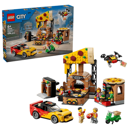 DISPONIBILE DA GIUGNO 2026 - 60496 LEGO City - Centro di consegna pizze con veicoli