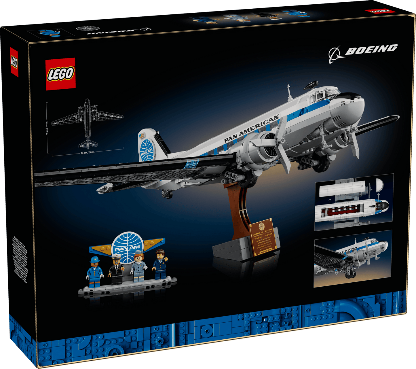11378 ESCLUSIVA LEGO ICONS - Aereo di linea Douglas™ DC-3™ PAN AM®