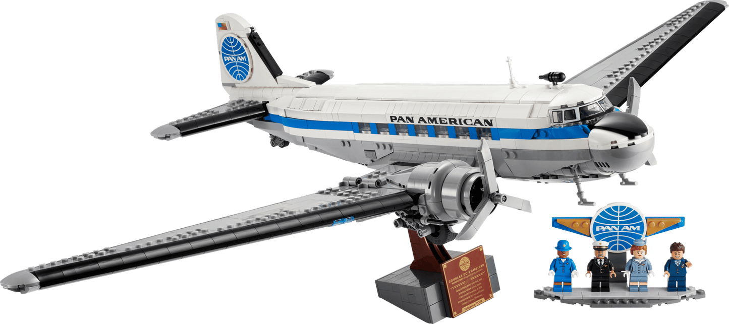11378 ESCLUSIVA LEGO ICONS - Aereo di linea Douglas™ DC-3™ PAN AM®