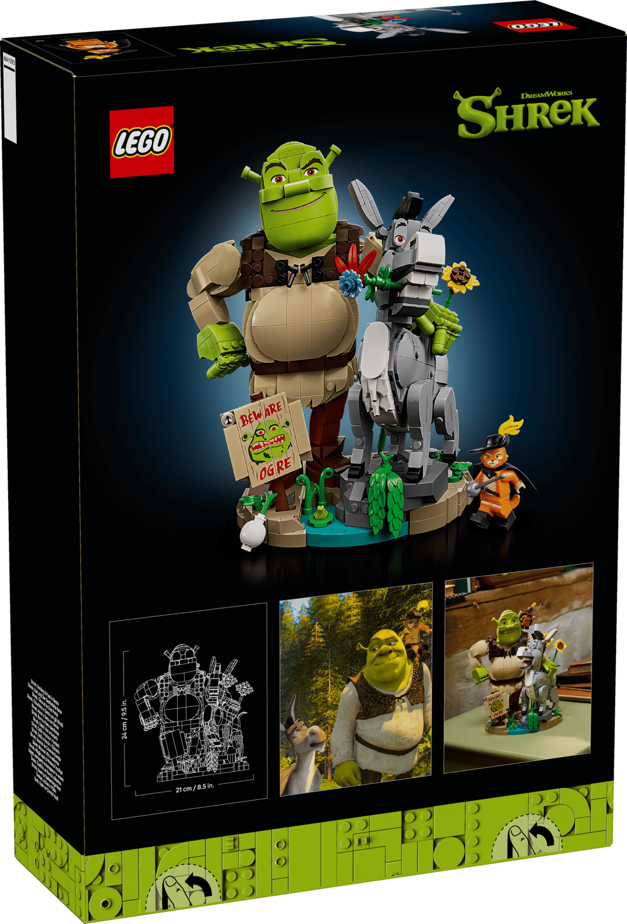 DISPONIBILE DA AGOSTO 2026 - 72423 LEGO Shrek - Shrek, Ciuchino e Gatto con gli Stivali