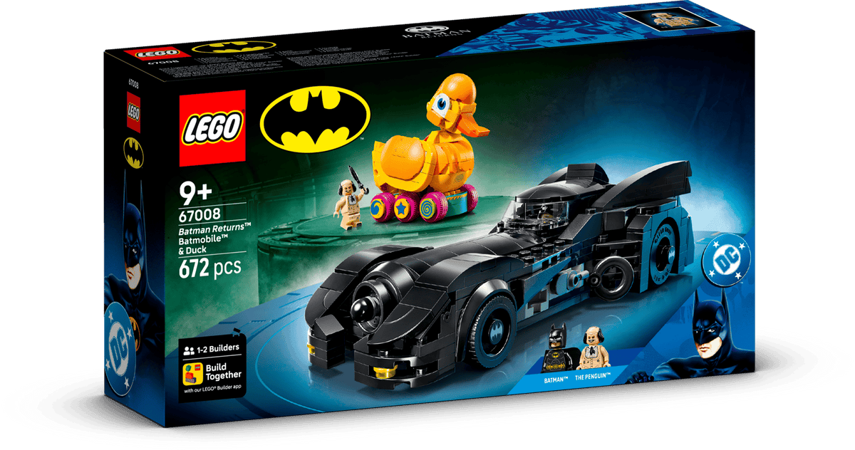 DISPONIBILE DA GENNAIO 2027 - 67008 LEGO DC Super Heroes - Batman Returns™ Batmobile™ e Papera