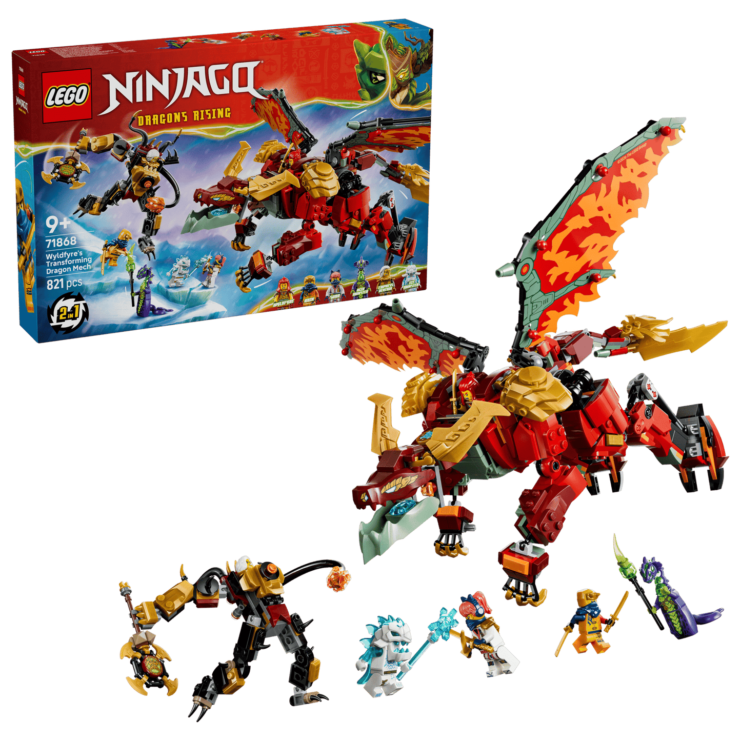 DISPONIBILE DA GIUGNO 2026 - 71868 LEGO Ninjago - Mech drago mutaforma di Wyldfyre