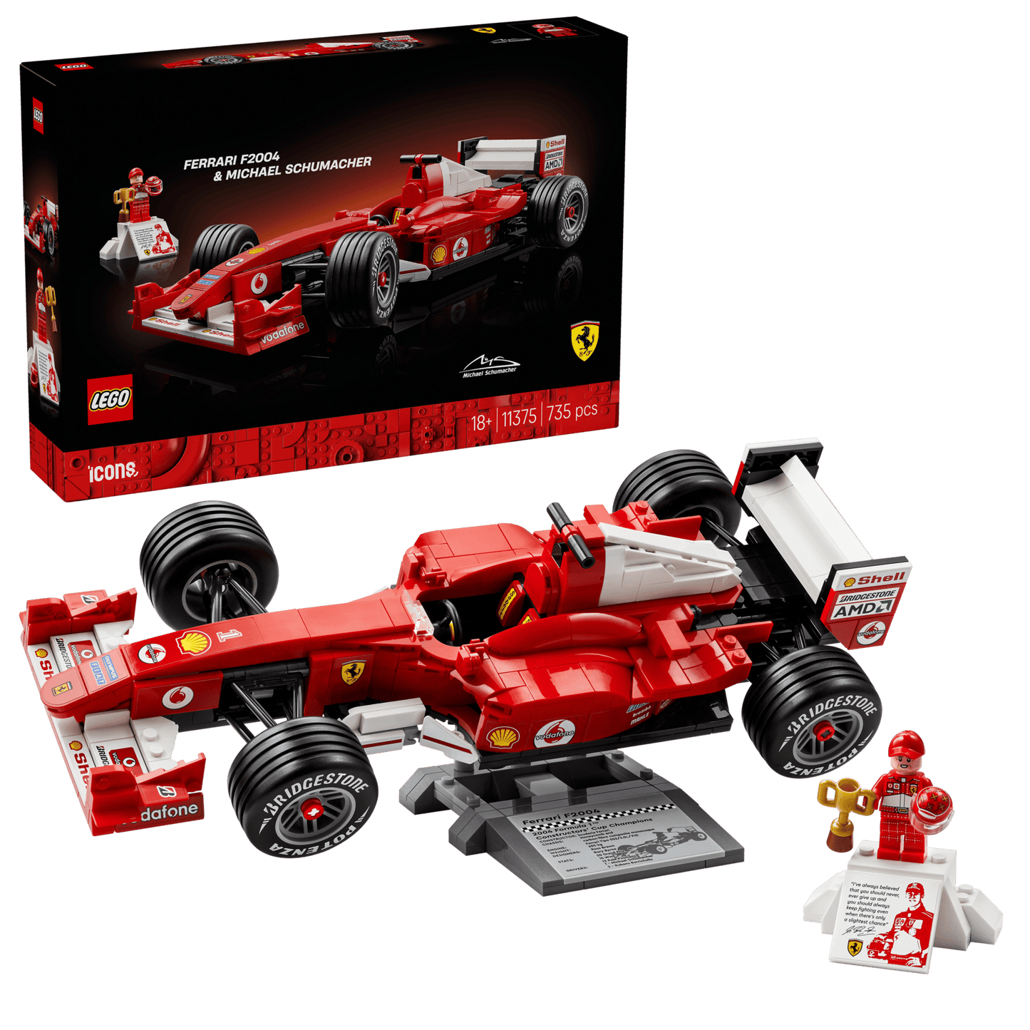 11375 LEGO ICONS - Ferrari F2004 e Michael Schumacher