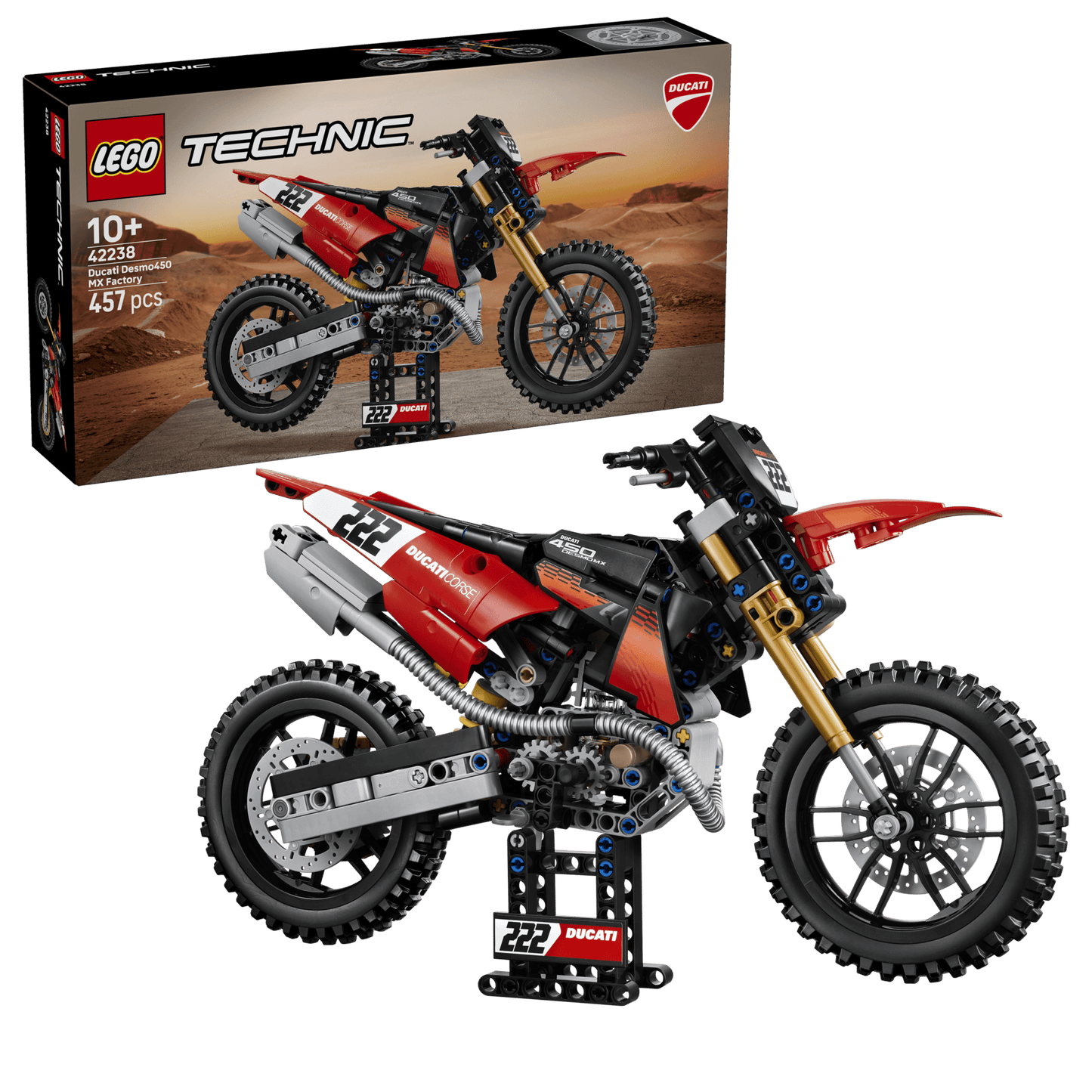 DISPONIBILE DA AGOSTO 2026 - 42238 LEGO Technic - Moto Ducati Desmo450 MX Factory