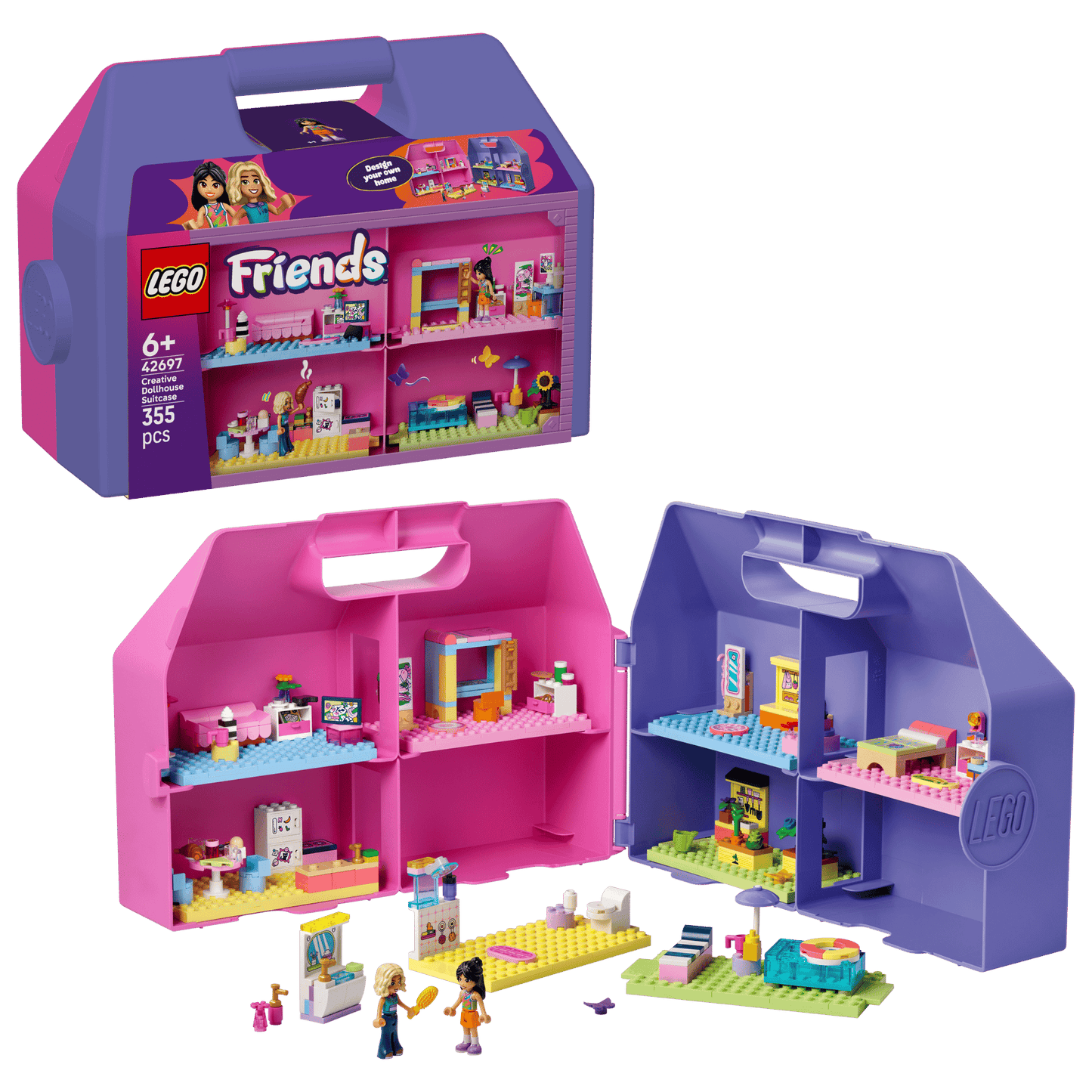 DISPONIBILE DA GIUGNO 2026 - 42697 LEGO - Friends - Valigetta creativa Casa delle bambole