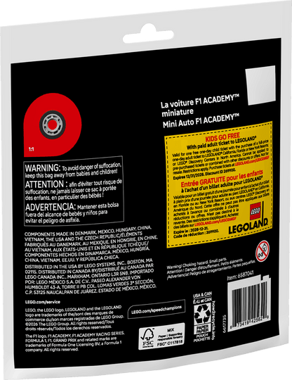 30734 LEGO Polybag Speed Champion - Mini-auto F1 ACADEMY™