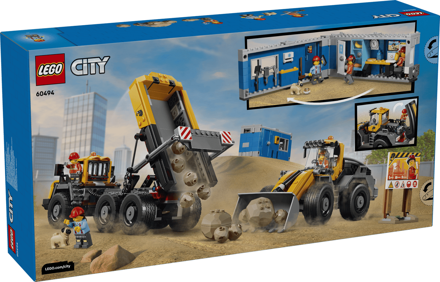 DISPONIBILE DA GIUGNO 2026 - 60494 LEGO City - Camion ribaltabile e pala meccanica