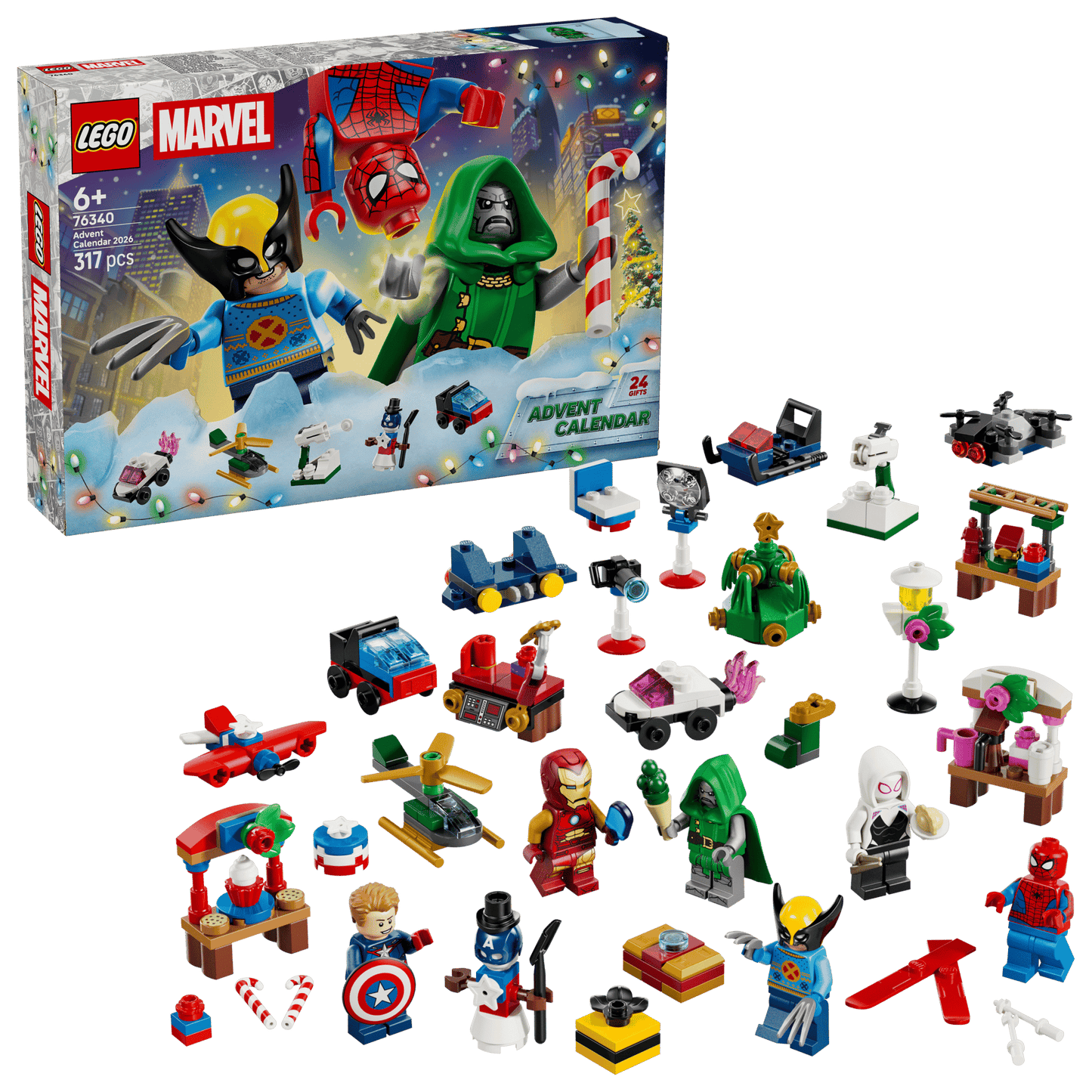 DISPONIBILE DA SETTEMBRE 2026 - 76340 LEGO Super Heroes - Calendario dell'Avvento MARVEL 2026