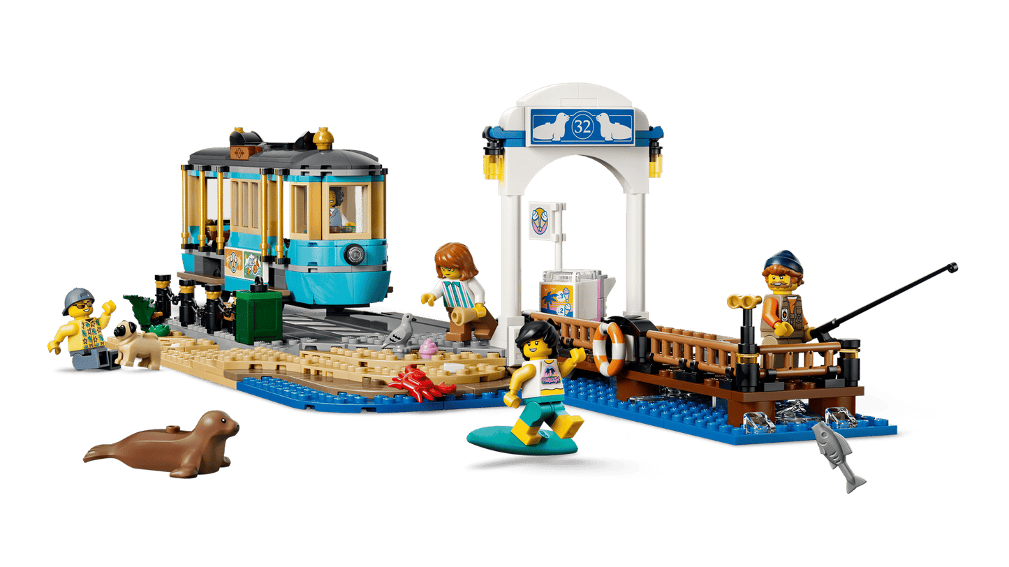 DISPONIBILE DA GIUGNO 2026 - 60506 LEGO City - Tram classico della spiaggia