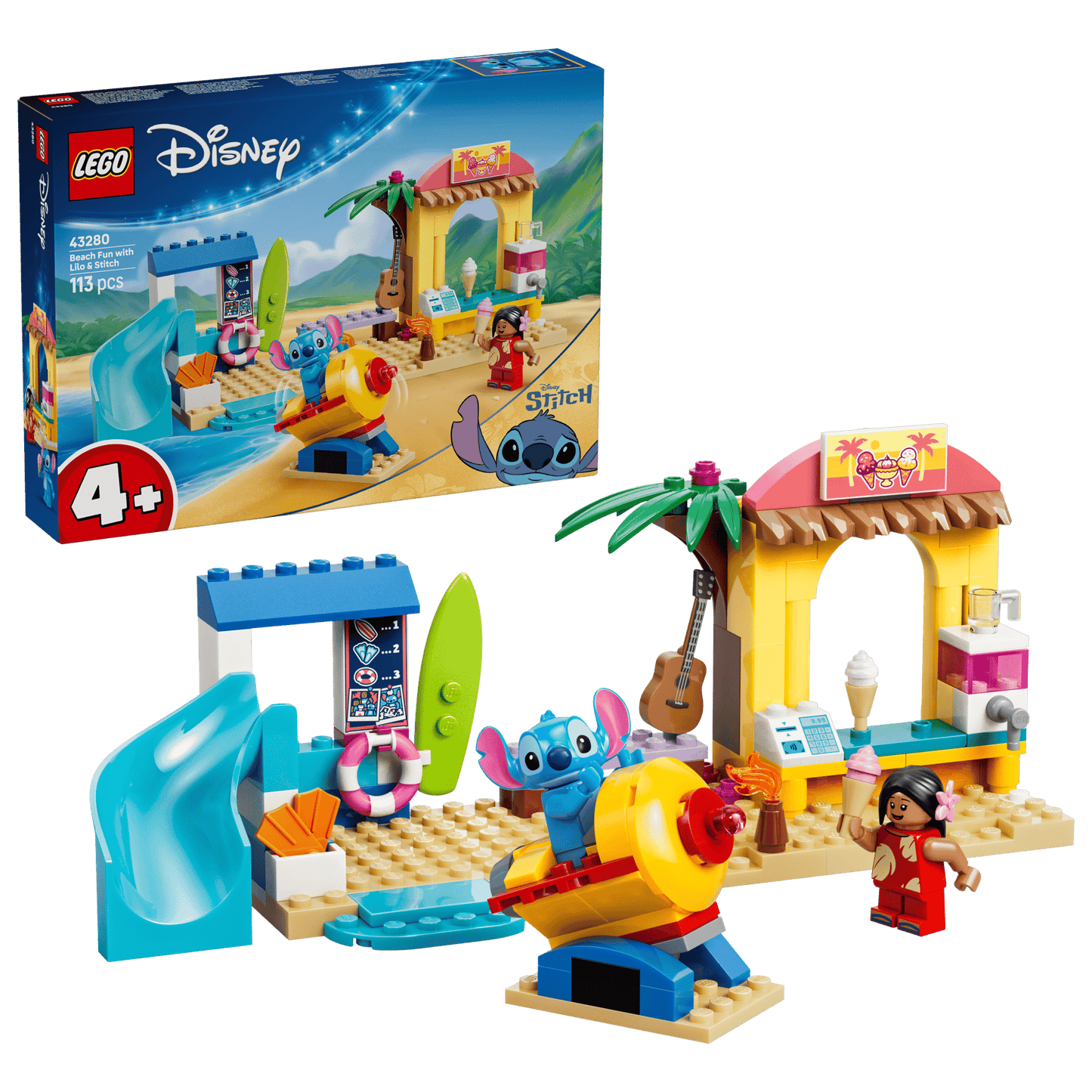 DISPONIBILE DA GIUGNO 2026 - 43280 LEGO Disney - Divertimento in spiaggia con Lilo e Stitch