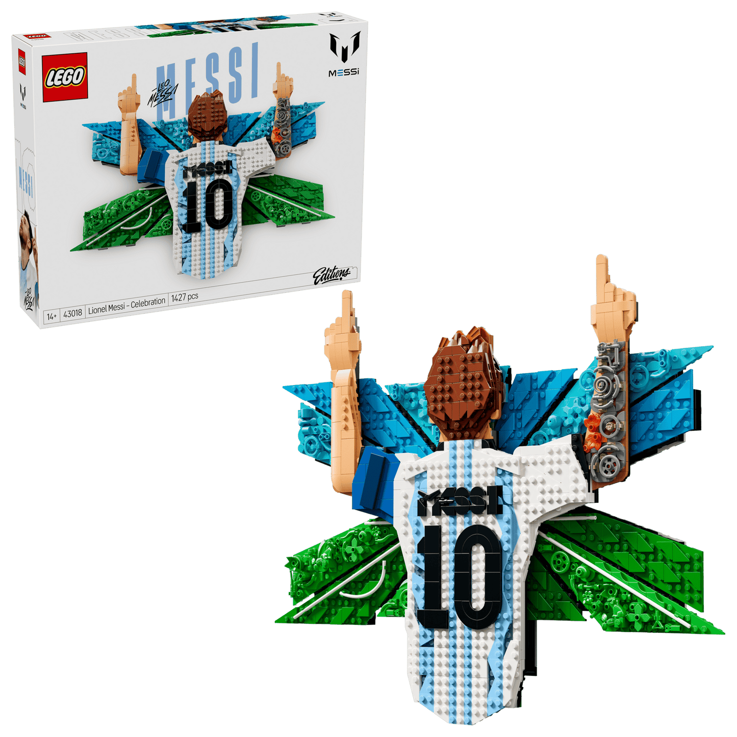 DISPONIBILE DA GIUGNO 2026 - 43018 LEGO Editions - Lionel Messi – Celebrazione