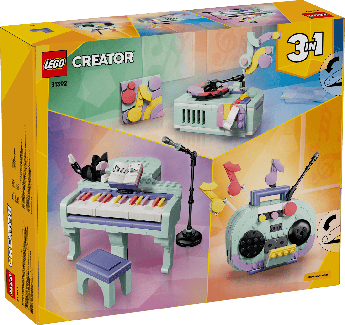 DISPONIBILE DA GIUGNO - 31392 LEGO Creator - Pianoforte decorativo con gatto