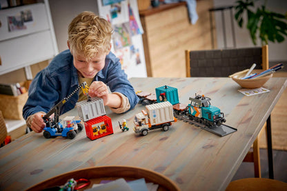 60509 ESCLUSIVA LEGO City - Treno merci portuale con gru e camion