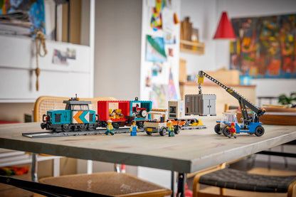 60509 ESCLUSIVA LEGO City - Treno merci portuale con gru e camion