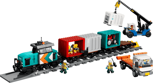 60509 ESCLUSIVA LEGO City - Treno merci portuale con gru e camion