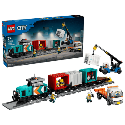 60509 ESCLUSIVA LEGO City - Treno merci portuale con gru e camion