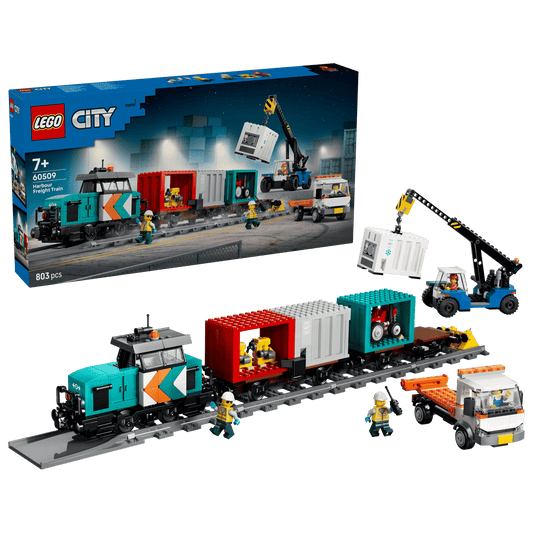 60509 ESCLUSIVA LEGO City - Treno merci portuale con gru e camion
