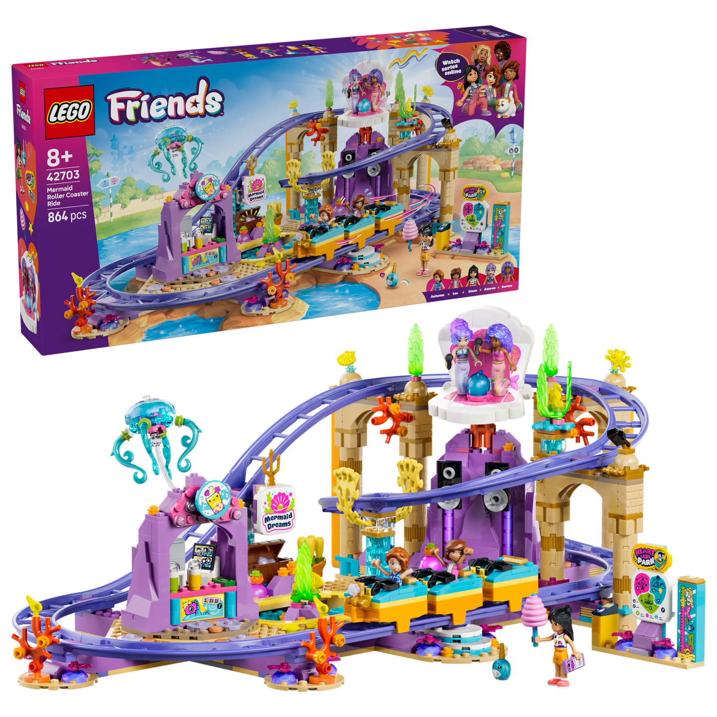DISPONIBILE DA GIUGNO 2026 - 42703 LEGO - Friends - Montagne russe della sirenetta