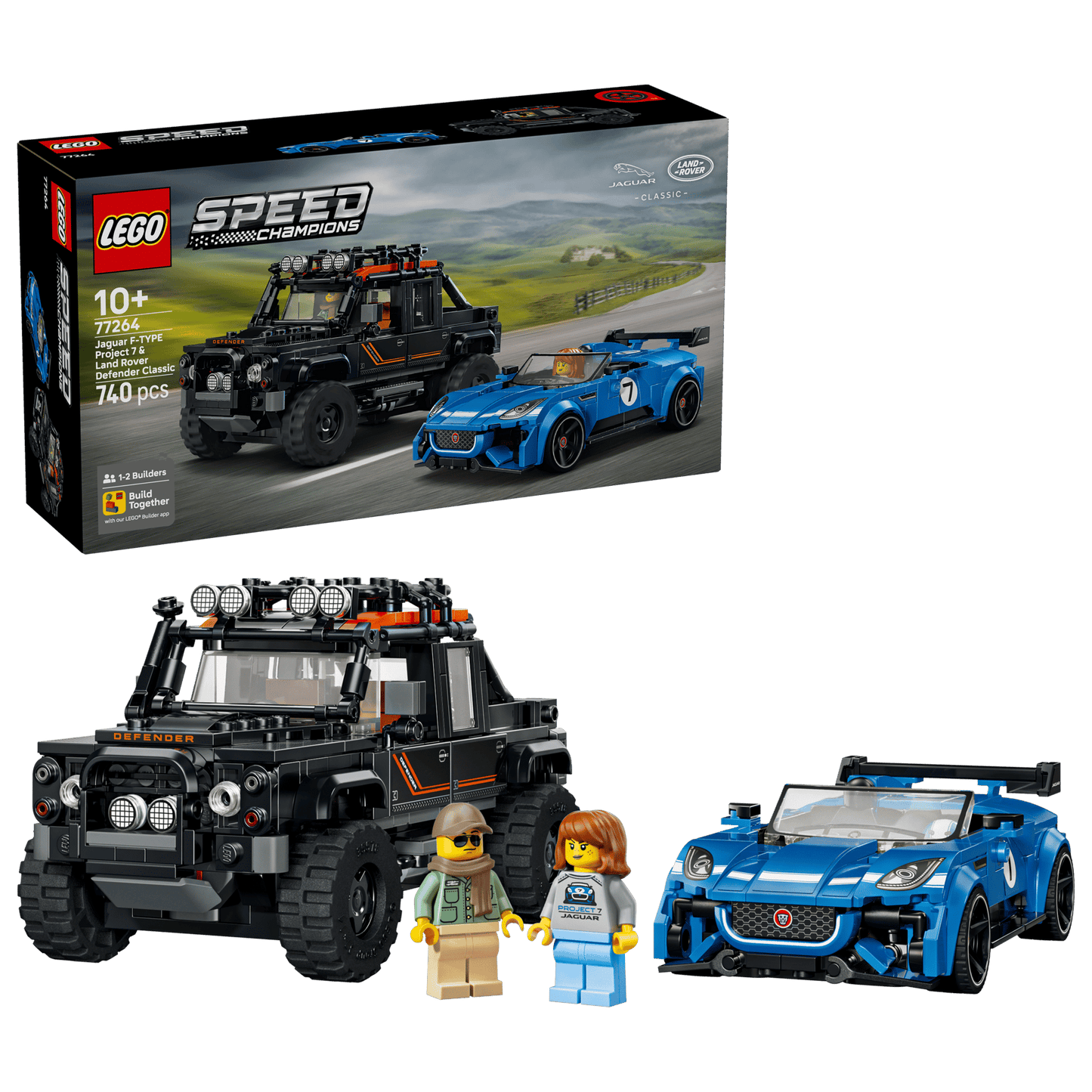 DISPONIBILE DA AGOSTO 2026 - 77264 LEGO Speed Champions - Jaguar Project 7 e Land Rover Defender