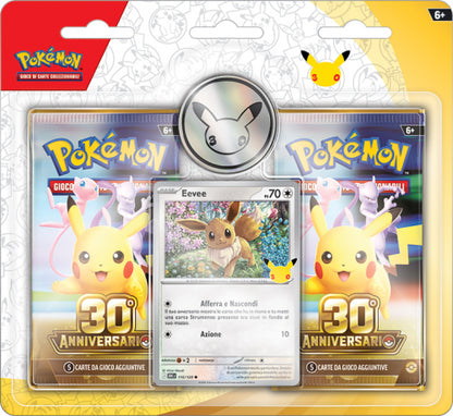 Blister Carte Pokemon - 30° Anniversario - 2 Buste - Italiano