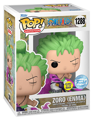 ANIMATION 1288 Funko Pop! - One Piece - Roronoa Zoro with Enma GLOW