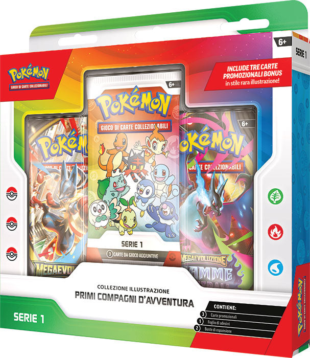 Collezione Pokemon Illustrazione Primi Compagni d' Avventura - Serie 1 - Italiano