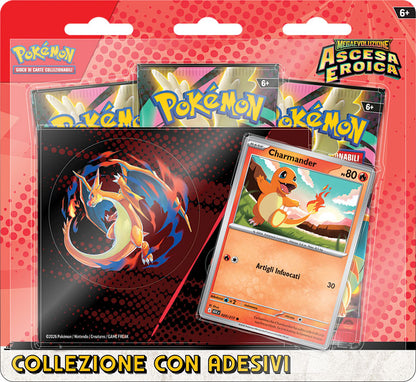 Collezione Pokemon - Collezione con Adesivo - MEGAEVOLUZIONE - Ascesa Eroica - Italiano