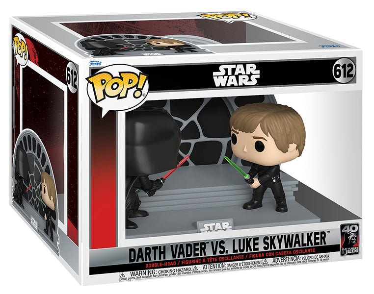 STAR WARS 612 Funko Pop! - Return of the Jedi - 40th Anniversary - Darth Vader vinyl figure vs Luke Skywalker