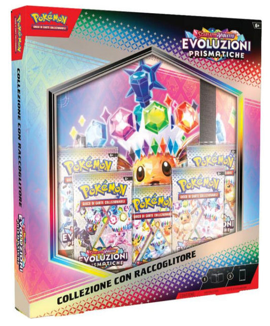 DISPONIBILE DA GENNAIO 2025 - Collezione Pokemon - Evoluzioni Prismatiche - Collezione con Raccoglitore - Italiano