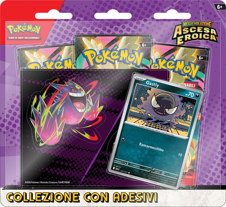 Collezione Pokemon - Collezione con Adesivo - MEGAEVOLUZIONE - Ascesa Eroica - Italiano