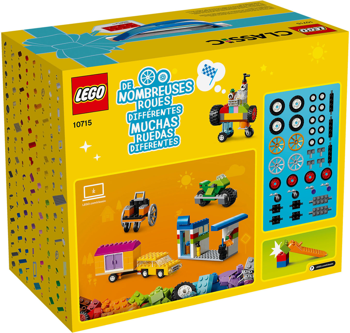 10715 LEGO Classic - Mattoncini Su Ruote