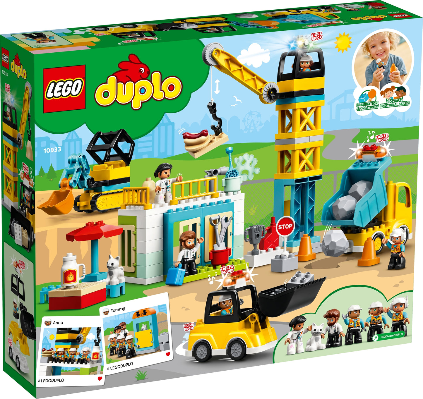 10933 LEGO Duplo - Cantiere Edile con Gru a Torre