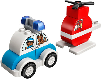 10957 LEGO Duplo - Elicottero Antincendio e Auto della Polizia