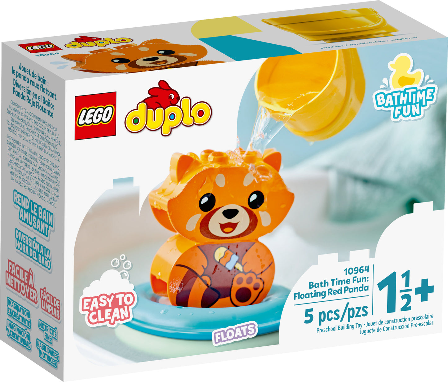 10964 LEGO Duplo - Ora del Bagnetto: Panda Rosso Galleggiante
