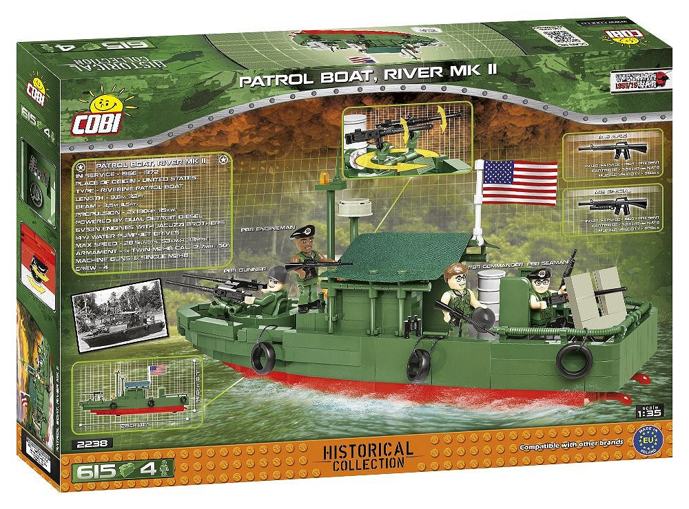 2238 COBI Historical Collection - Vietnam War - Patrol Boat River Mk II