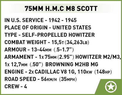 2279 COBI Historical Collection - World War II - HMC M8Scott