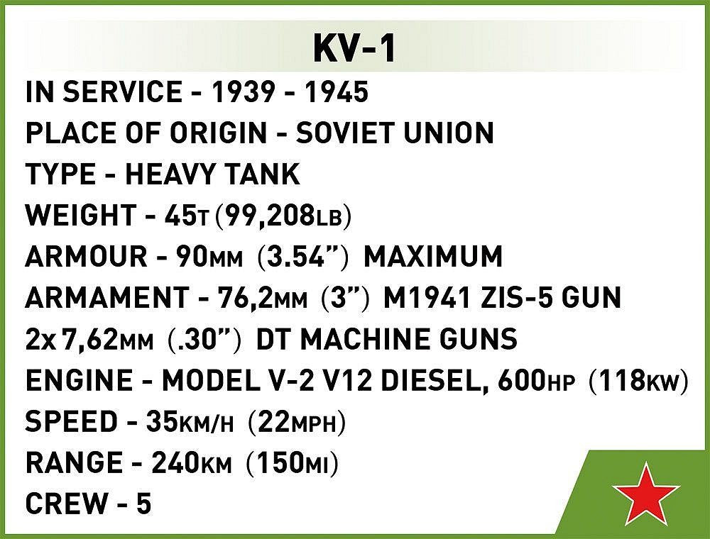 2555 COBI Historical Collection - World War II - KV-1