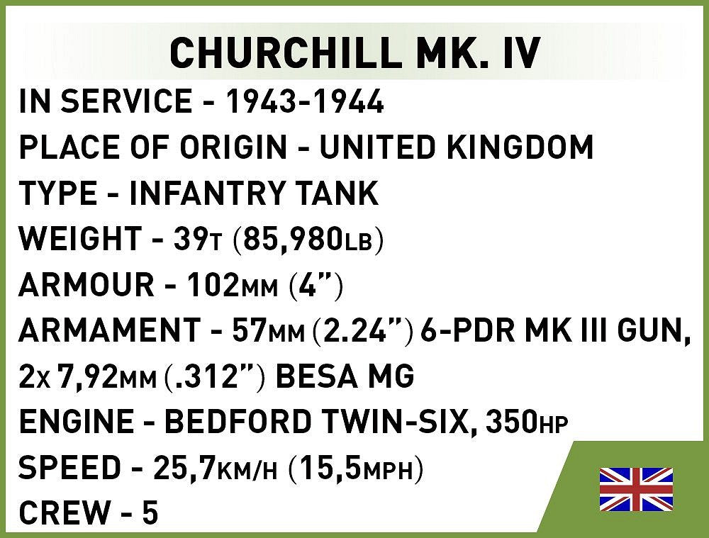2717 COBI Historical Collection - World War II - Churchill Mk. IV