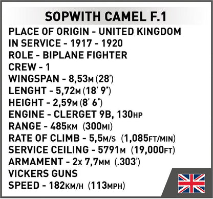 2987 COBI Historical Collection - World War I - Sopwith Camel F.1