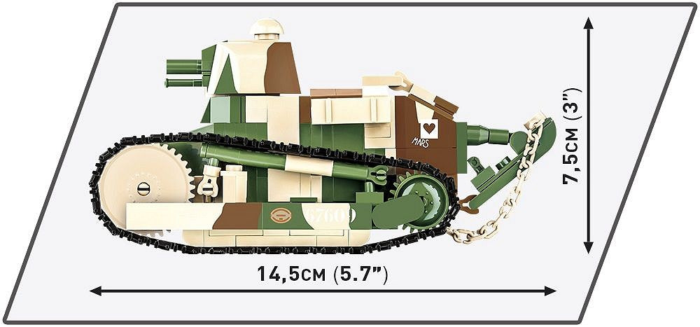 2992 COBI Historical Collection - World War I - Renault FT "Victory Tank 1920"