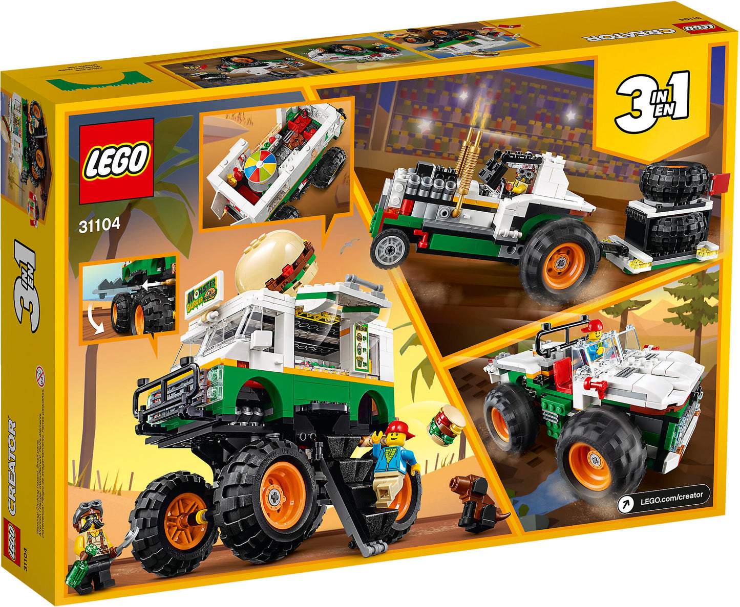 31104 LEGO Creator - Monster Truck degli Hamburger
